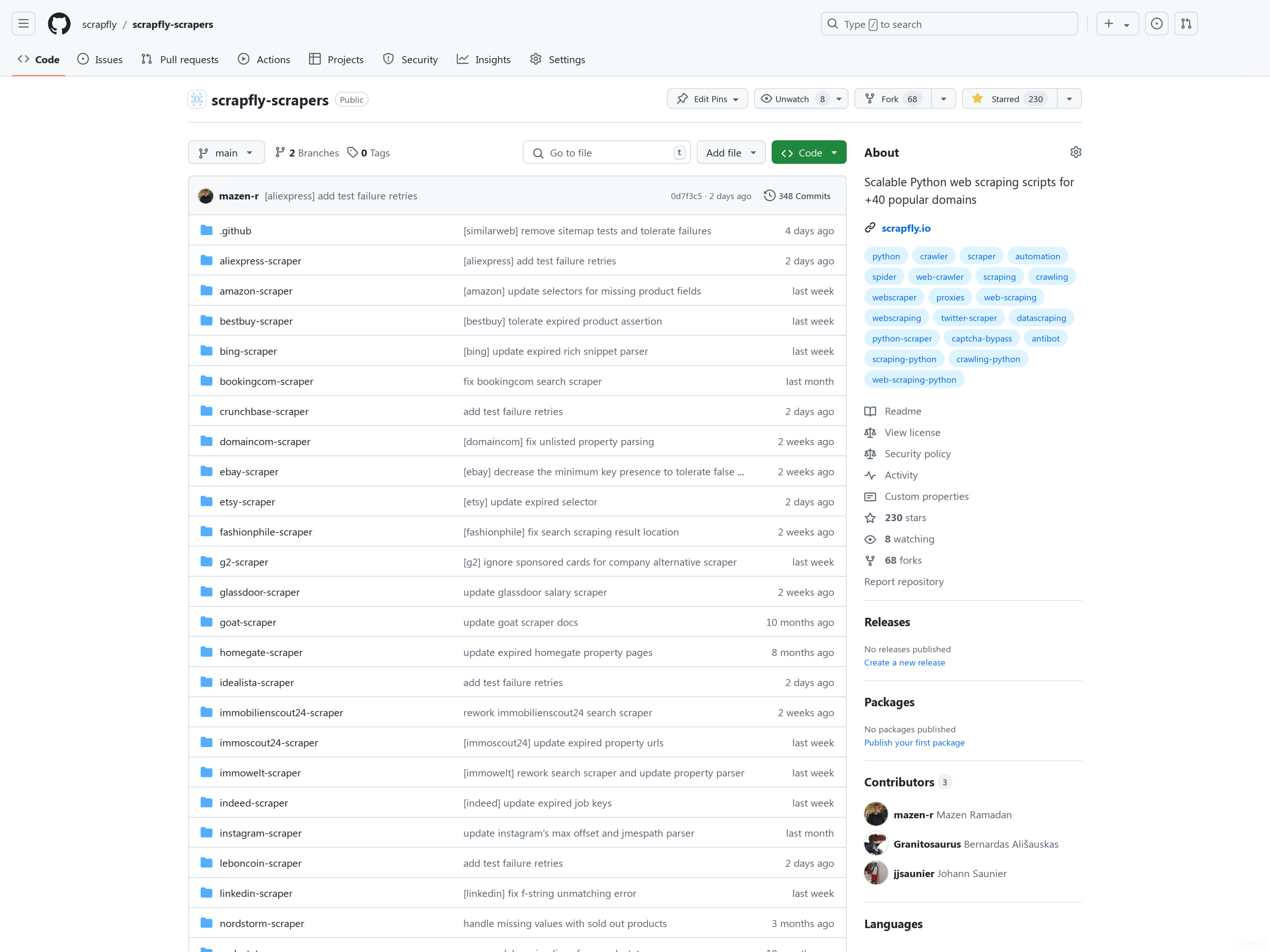 scrapfly scrapers open source