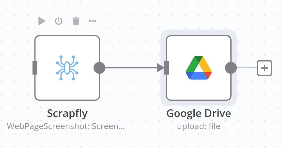 n8n with Scrapfly's screenshot api to capture to Google Drive