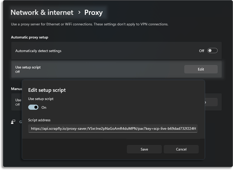 Scrapfly Proxy Saver | Proxy Auto Configuration File