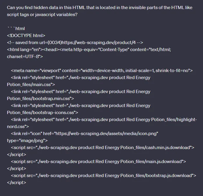 Find hidden web data with chatgpt