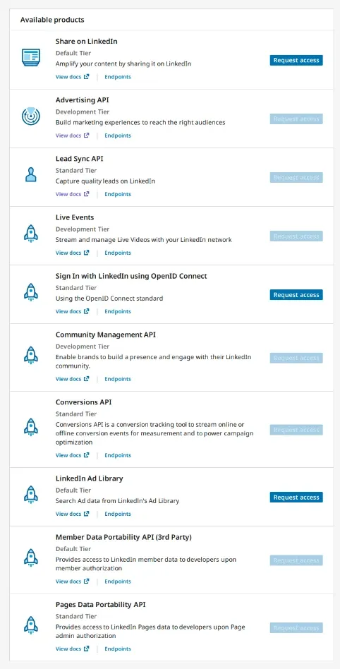 LinkedIn APIs for company profiles