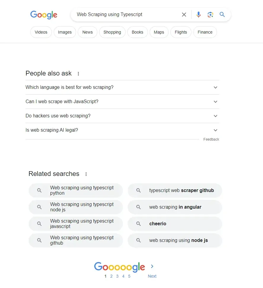 Screencapture google SEO suggestions for search keyword