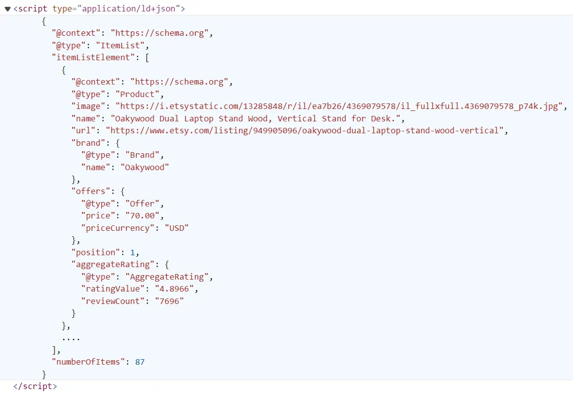 hidden data on shop page