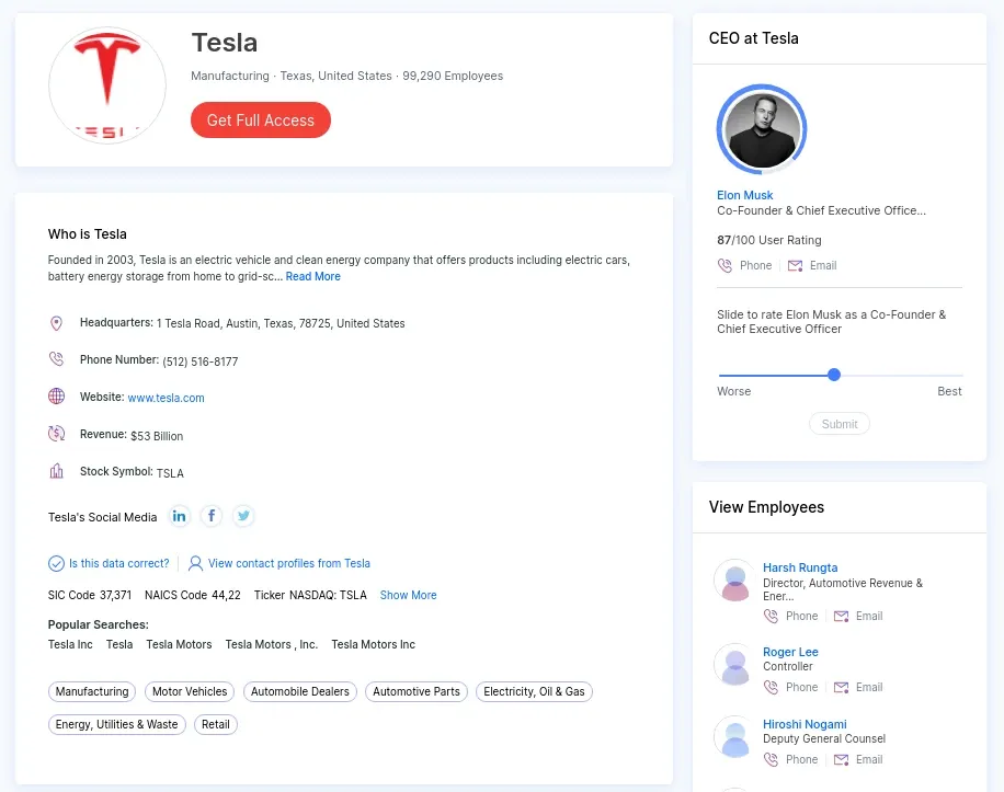 zoominfo company page