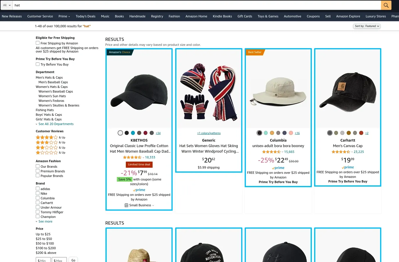 illustration of amazon's search