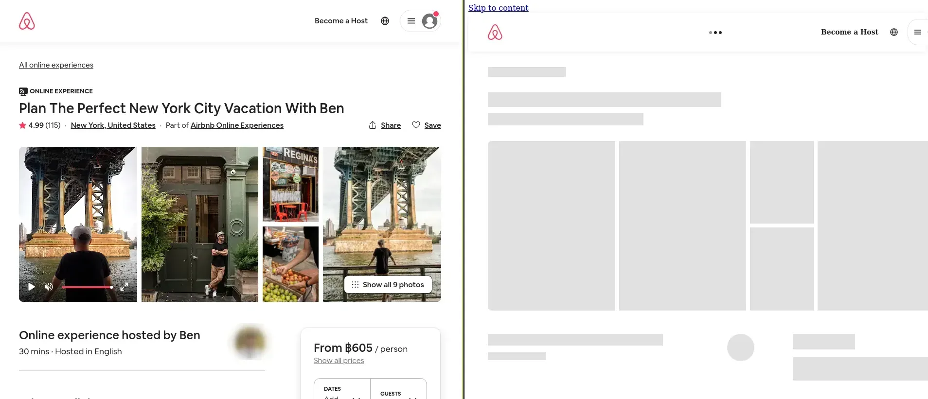 comparison what scraper sees vs browser