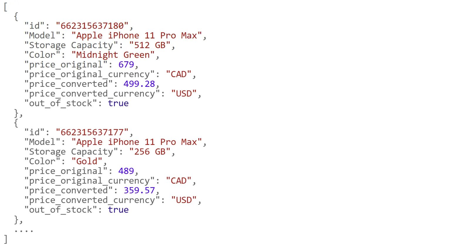 alt="ebay scraping results" width=600 height=300