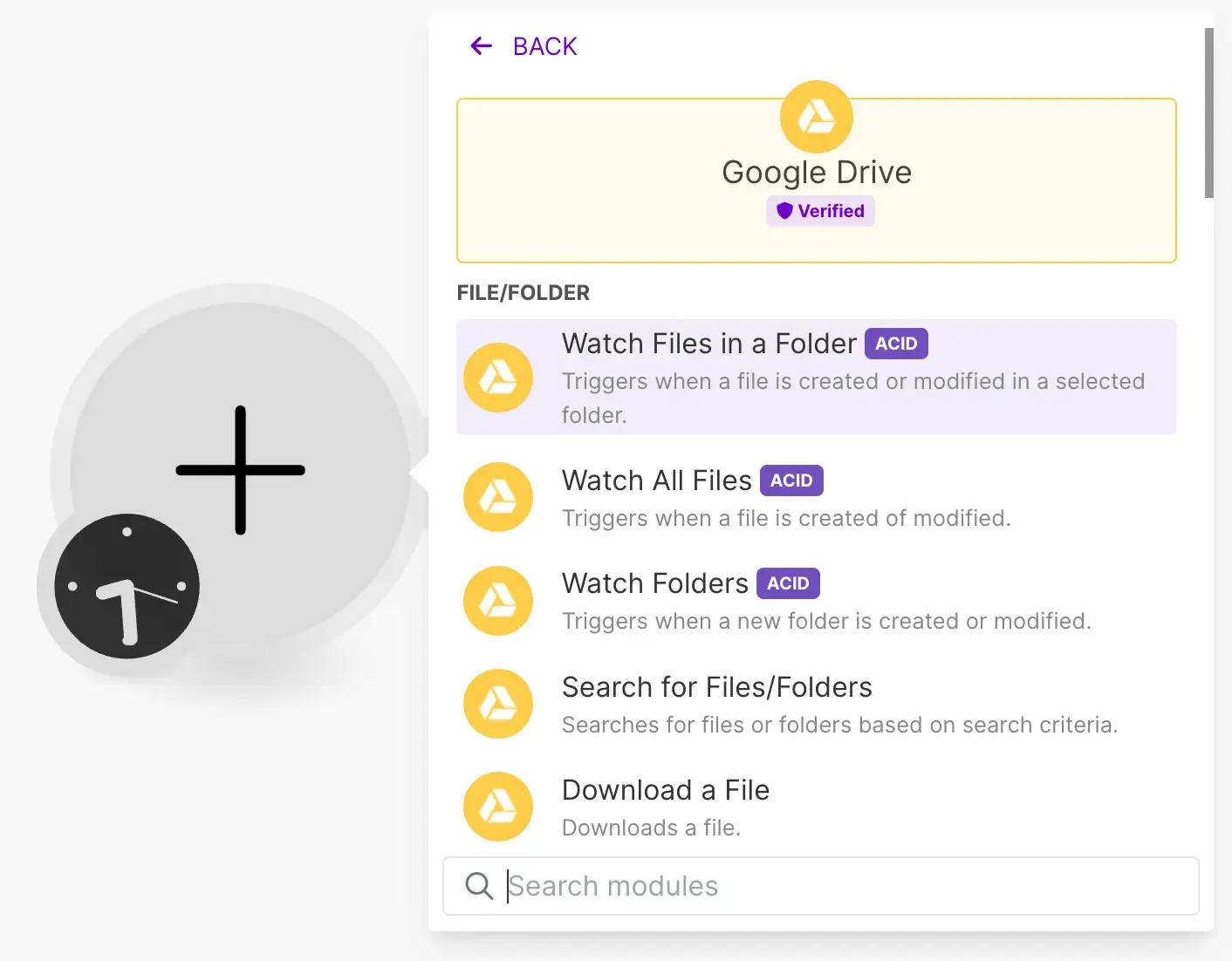 make.com google drive triggers