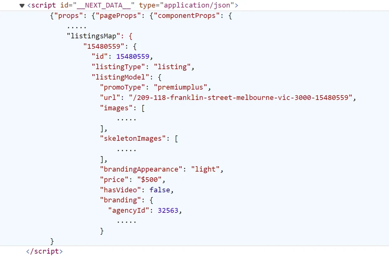 search pages hidden web data on domain.com.au