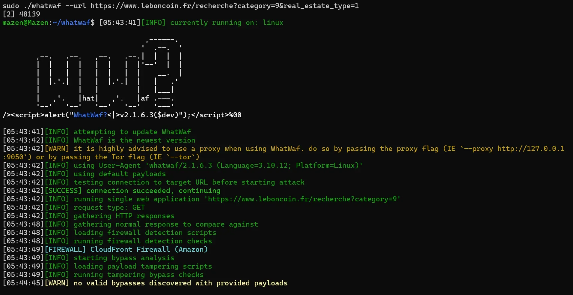 leboncoin.fr anti-bot identification results