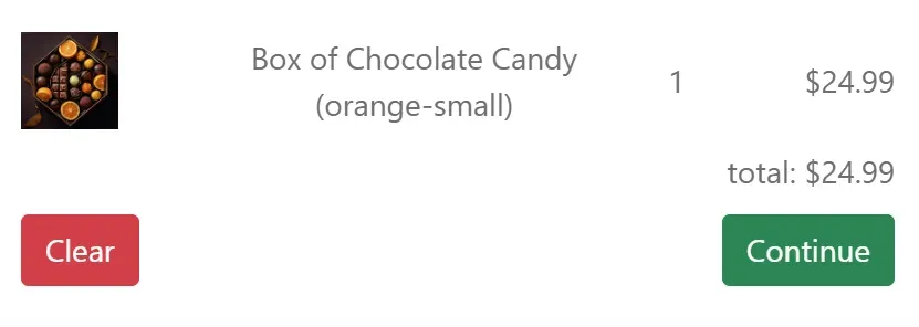 cart clear alert as seen on web-scraping.dev/cart