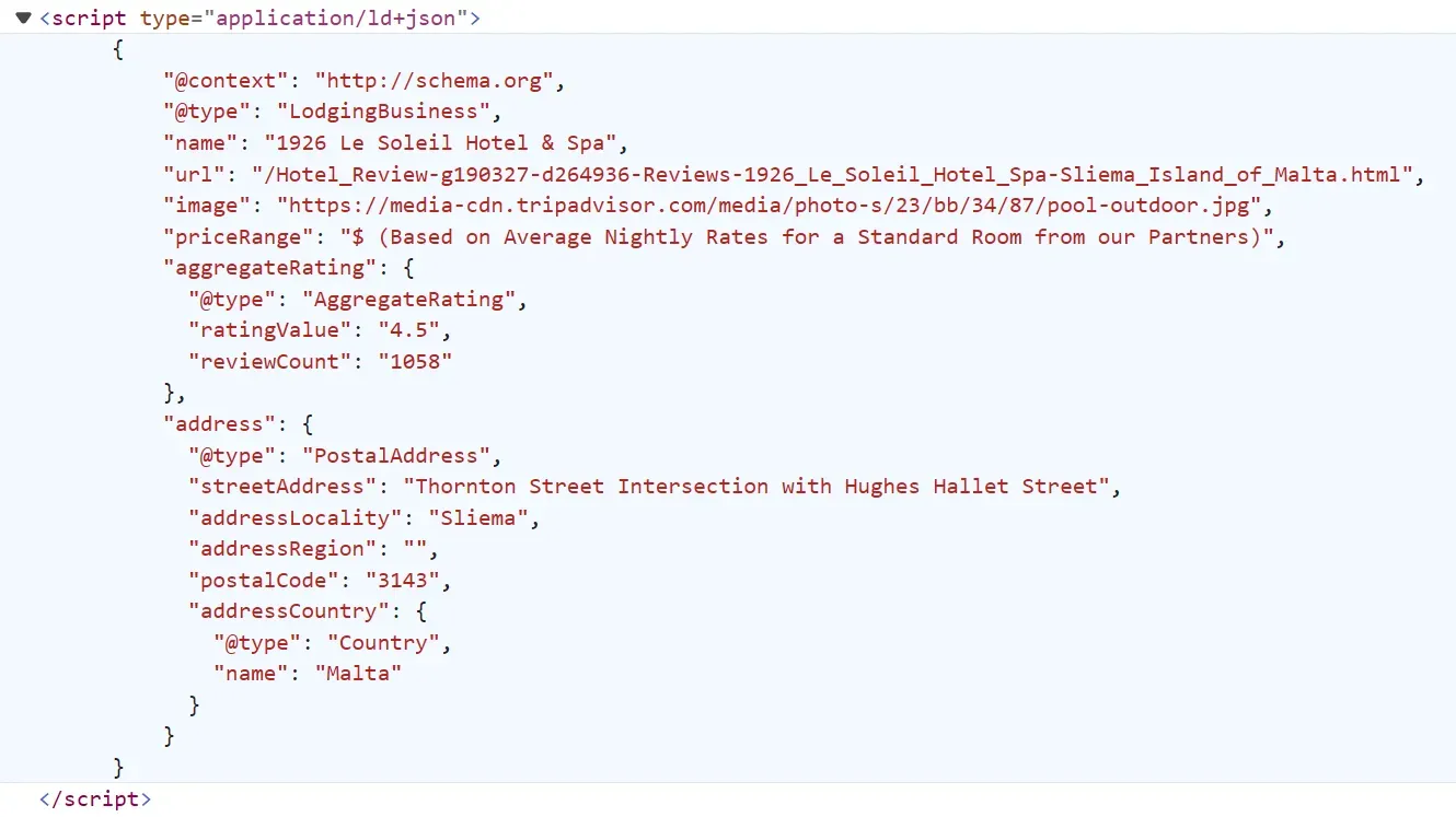 page source illustration - we can see data hidden in a javascript variable