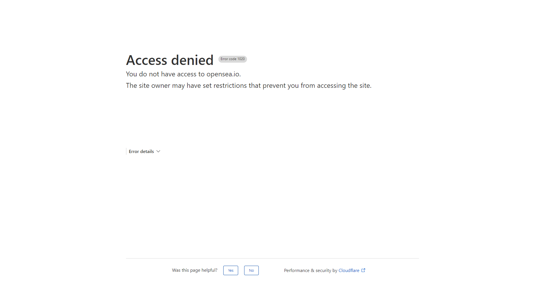 opensea block page when undetected chromedriver is detected